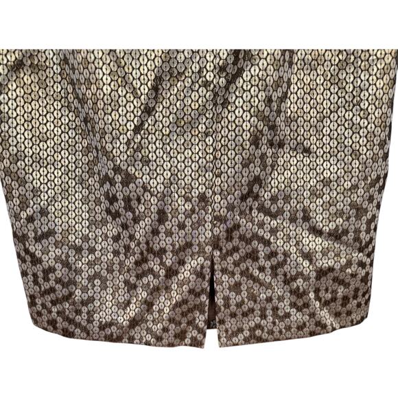 Worthington Gold Metallic Sequin Pencil Skirt with Belt Women’s Size 8‎ - Picture 10 of 10